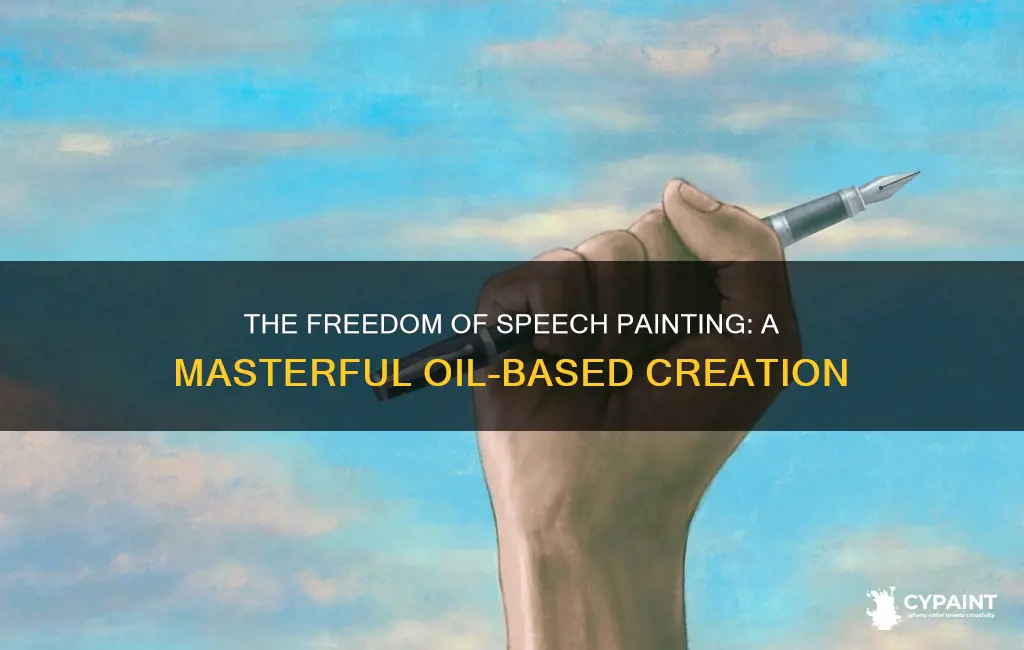 what was the freedom of speech painting painted with