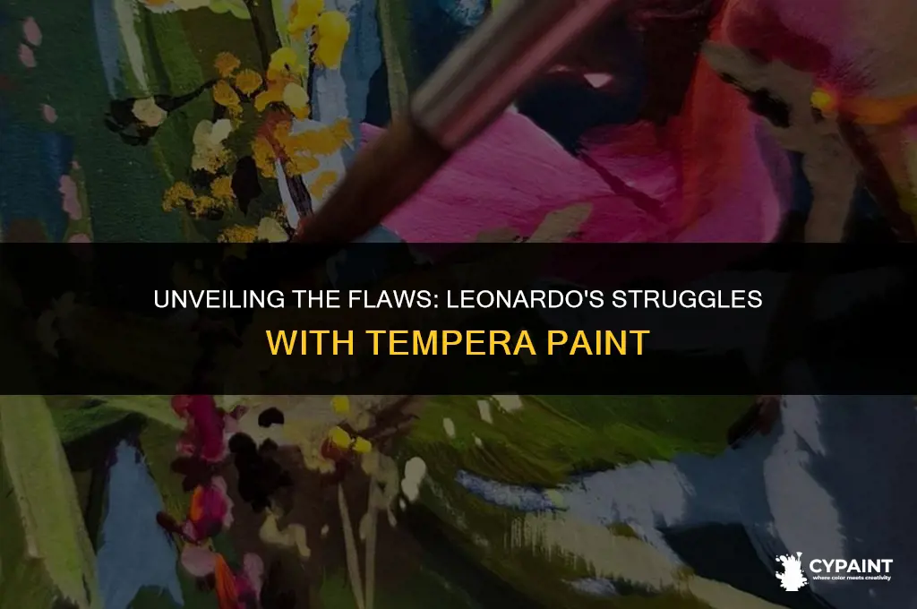 what was the great disadvantage leonardo found with tempera paint