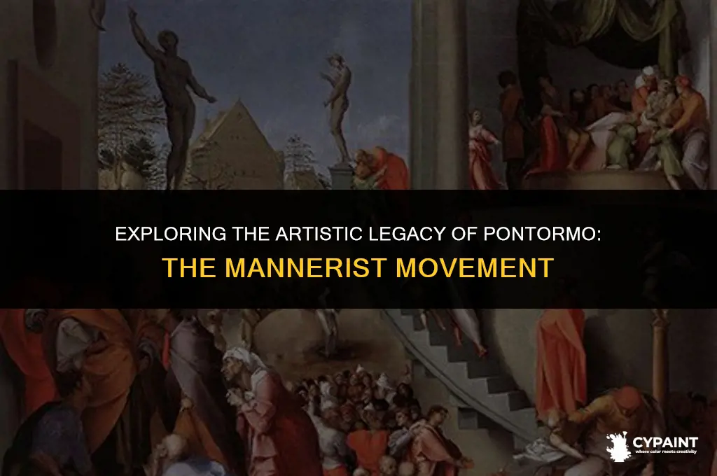 what was the movement of painting exemplified by pontormo called