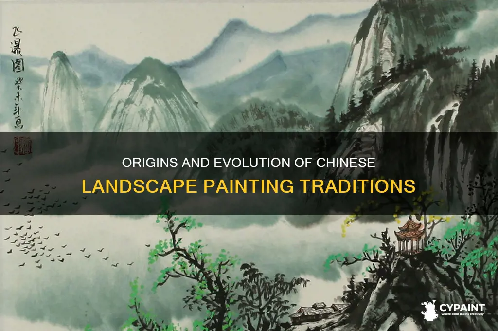 what was the precedent of chinese landscape painting