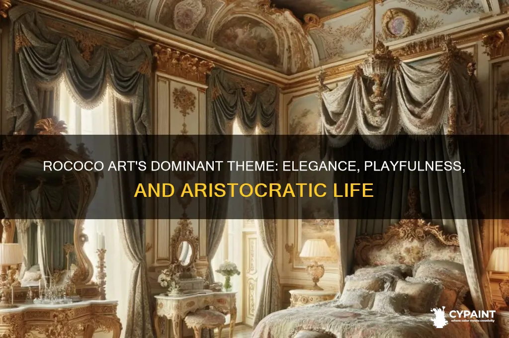 what was the predominant theme of rococo paintings