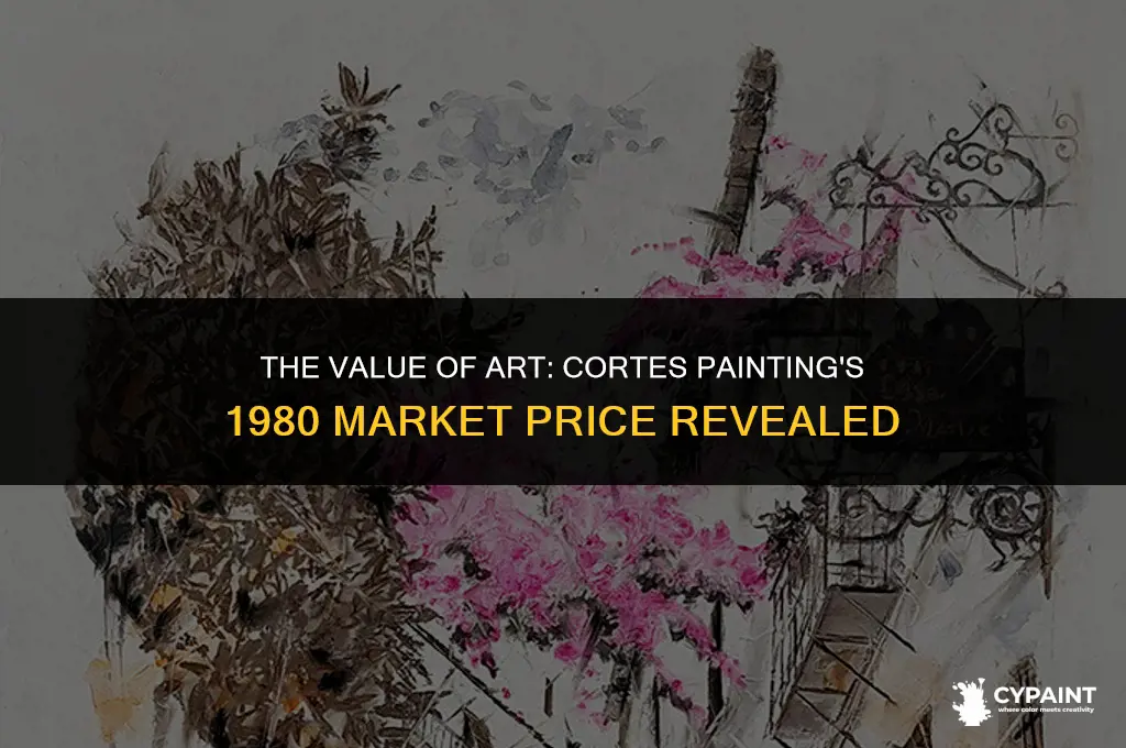 what was the price for a cortes painting in 1980