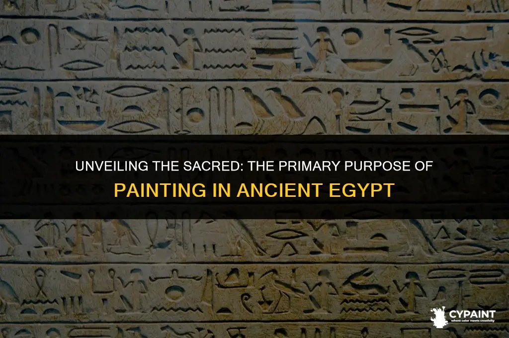 what was the primary purpose of painting in ancient egypt