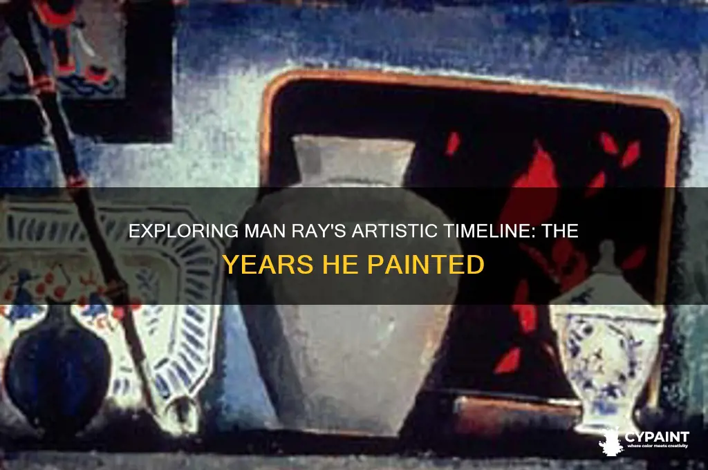 what was the years man ray was painting