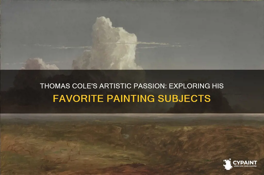 what was thomas cole favorite subject to paint
