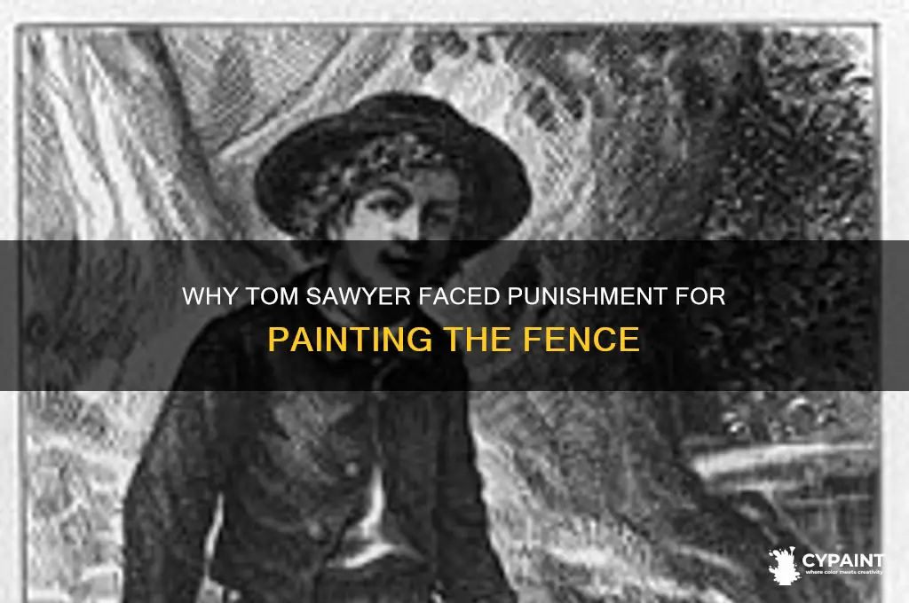 what was tom punished for painting the fence