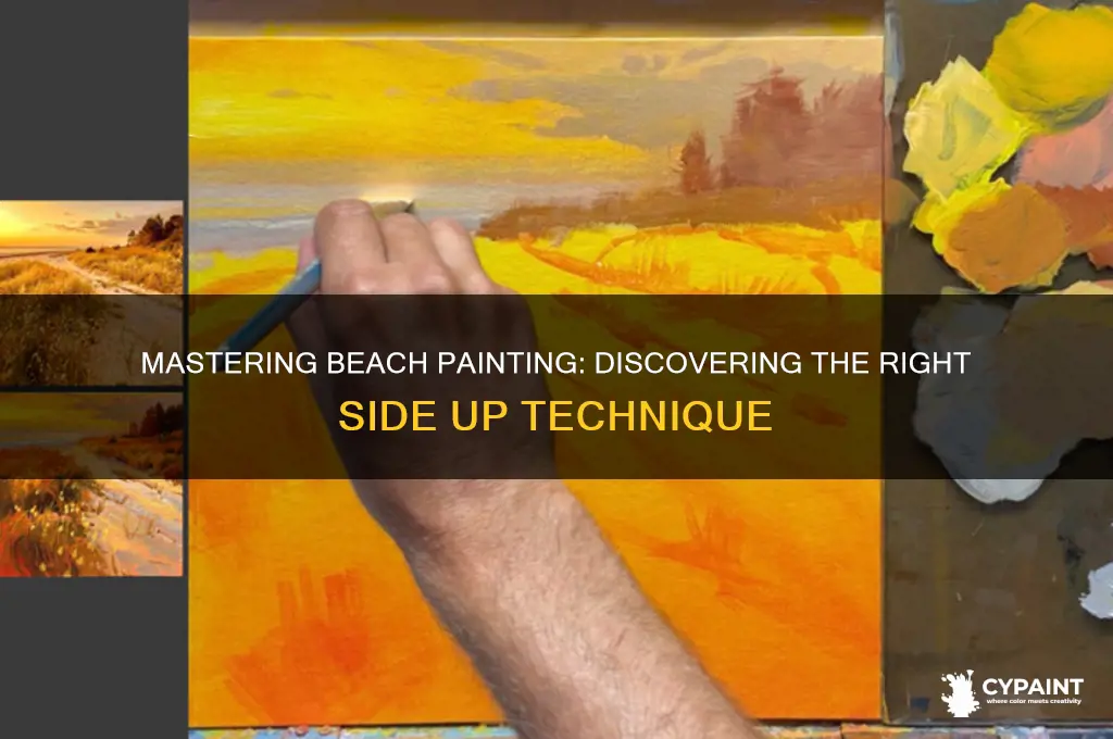 what way is right side up beach painting