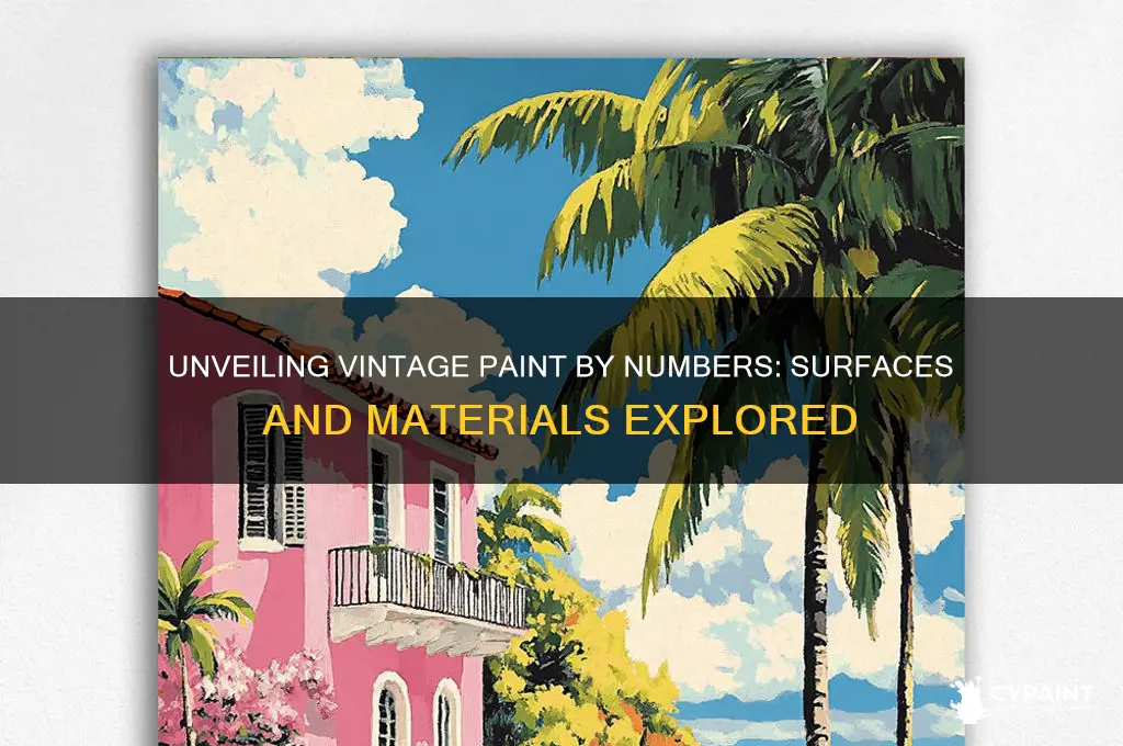 what were vintage paint by numbers printed on