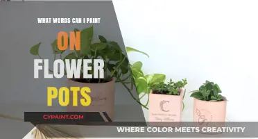 Creative Expressions: Painting Words on Flower Pots