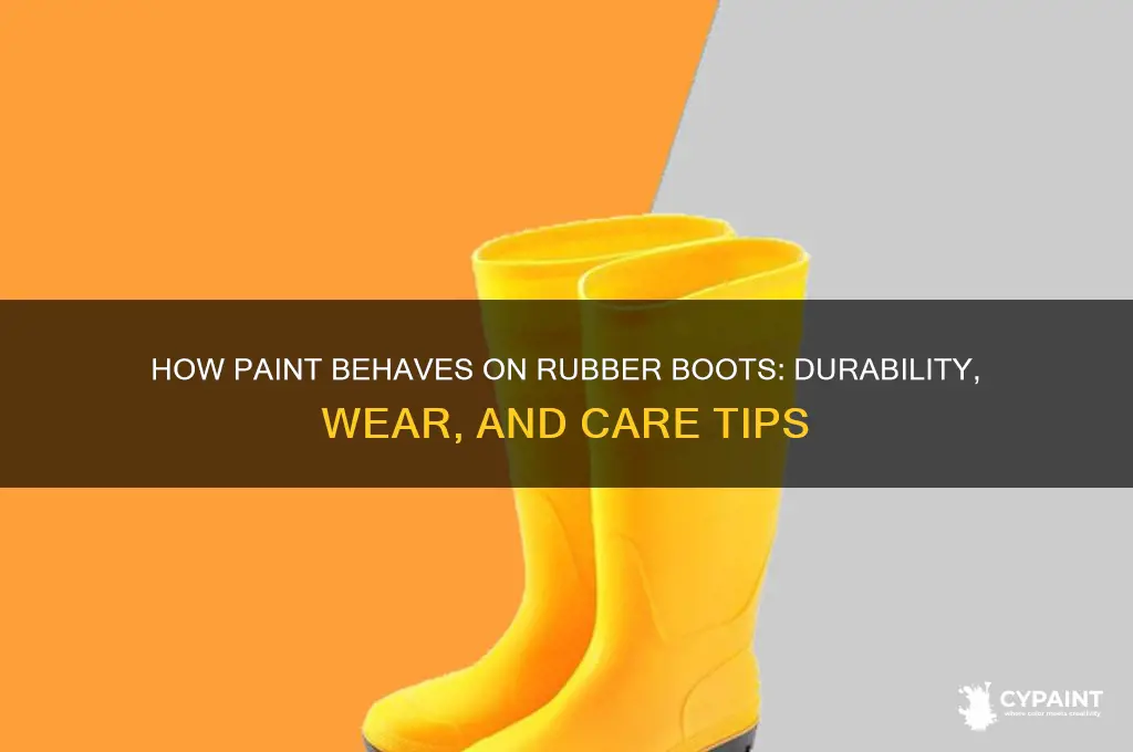 what would happen to paint on rubber boots