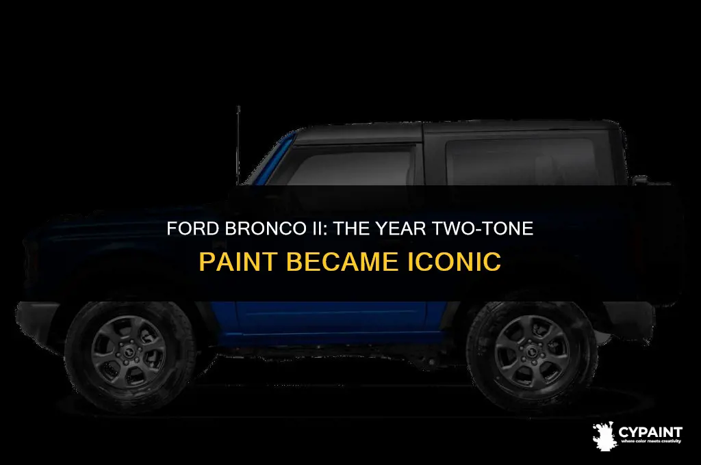 what year did ford bronco 2 start two tone paint