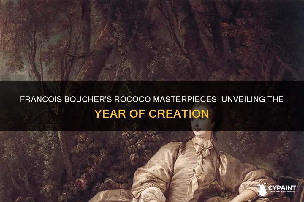 what year did francois boucher paint in rococo