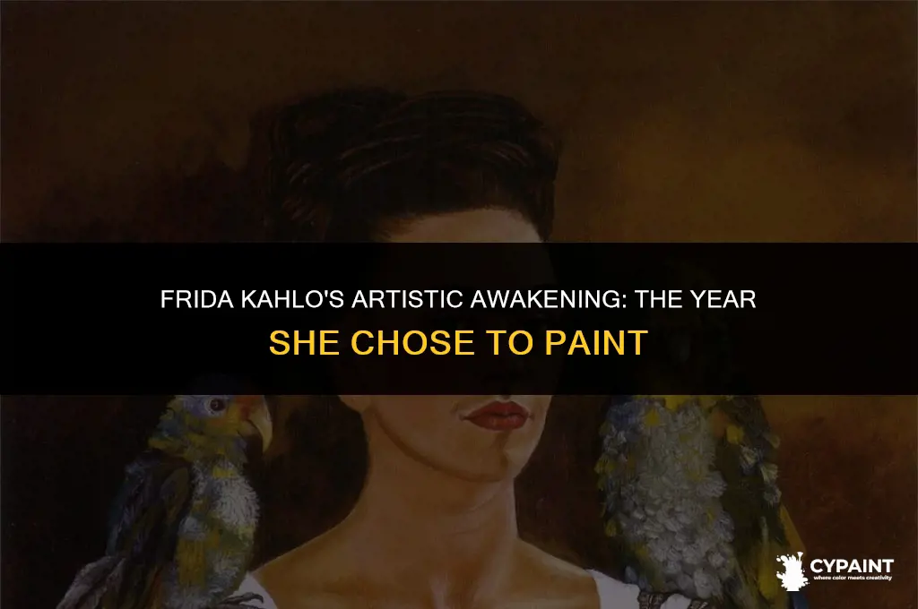 what year did frida kahlo decided to become a painter