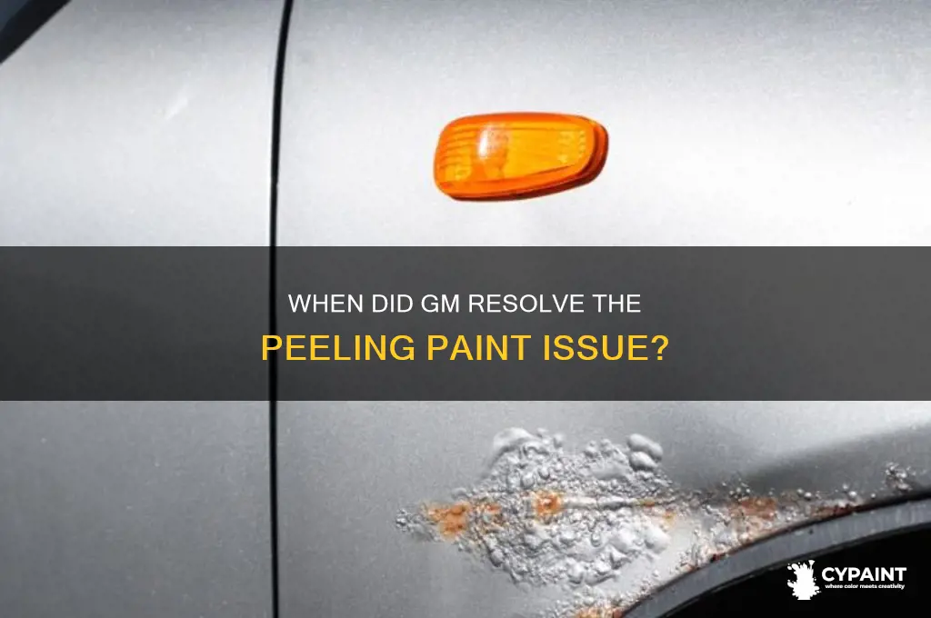 what year did gm fix the peelin paint