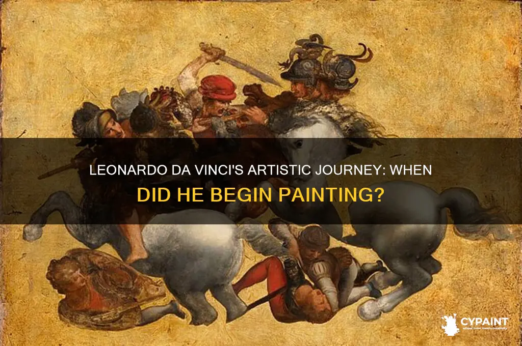 what year did leonardo da vinci start painting