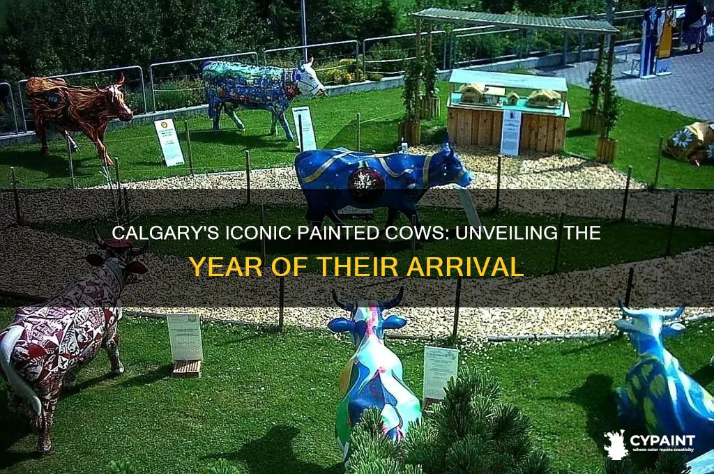 what year were the painted cows in calgary