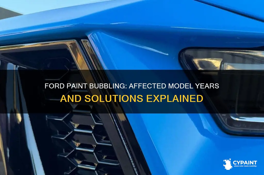 what years are affected by ford paint bubbling