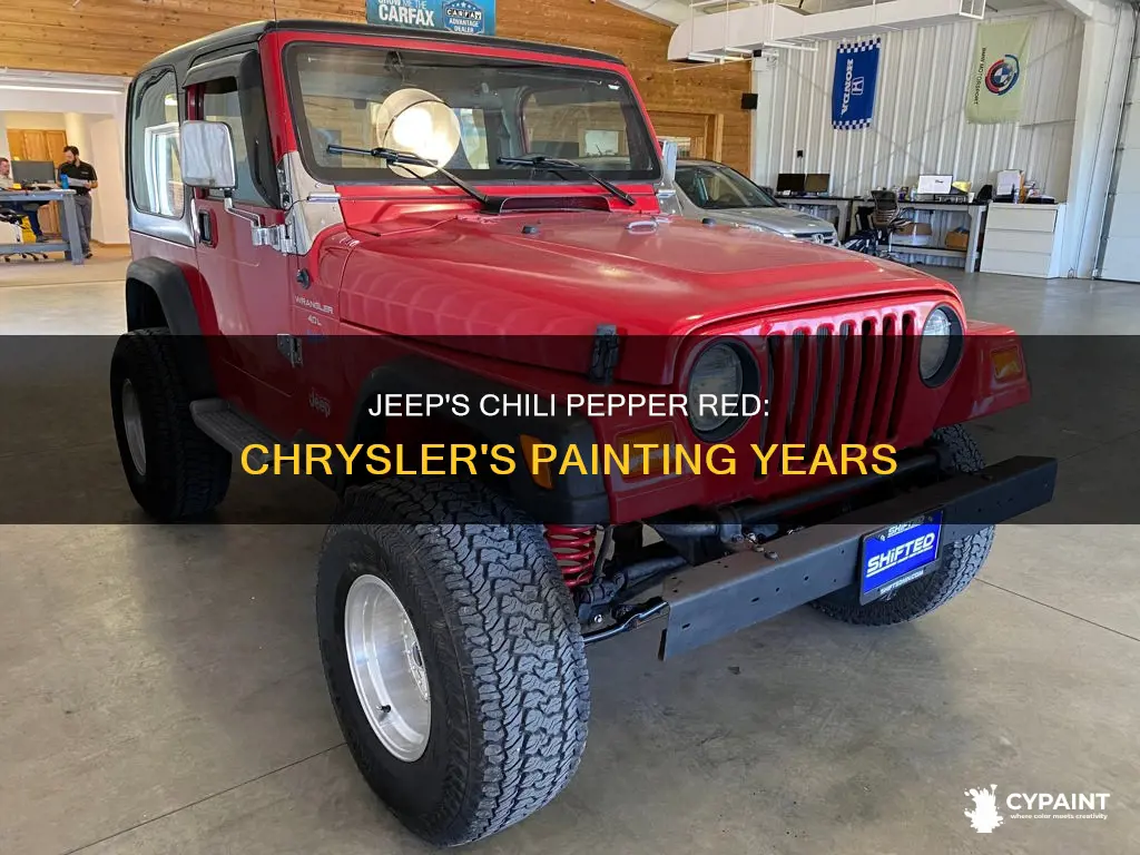 what years did chrysler paint jeeps chili pepper red
