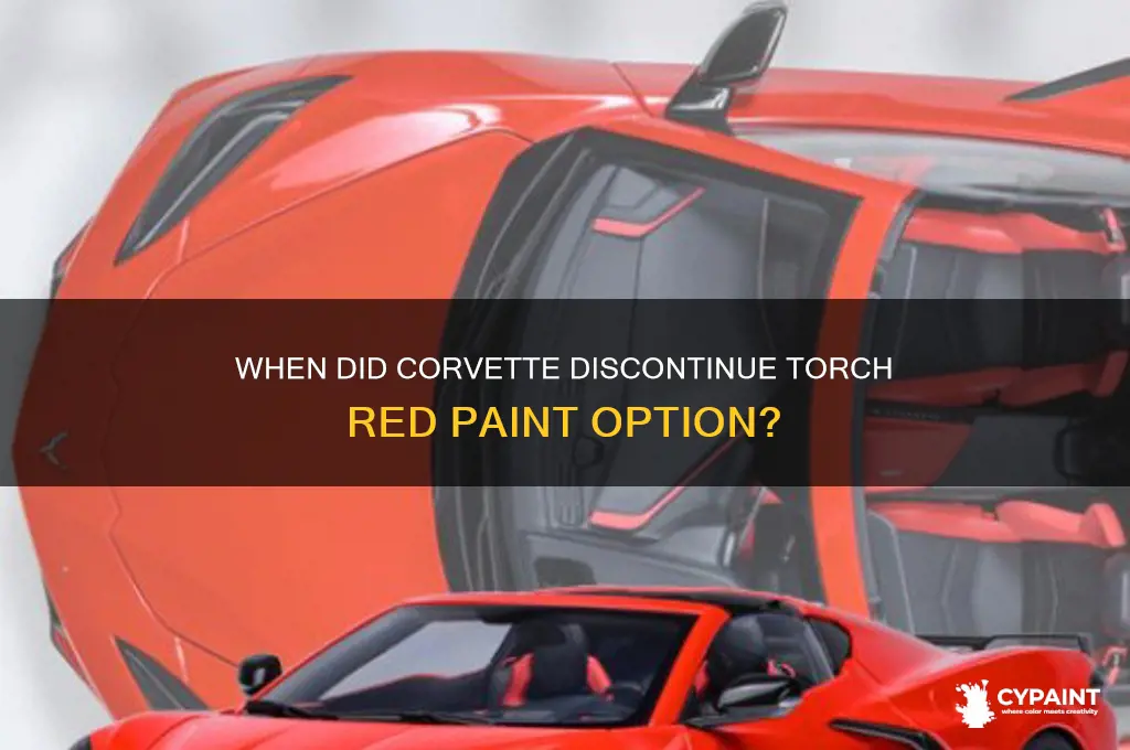 what years did corvette stop painting torch red