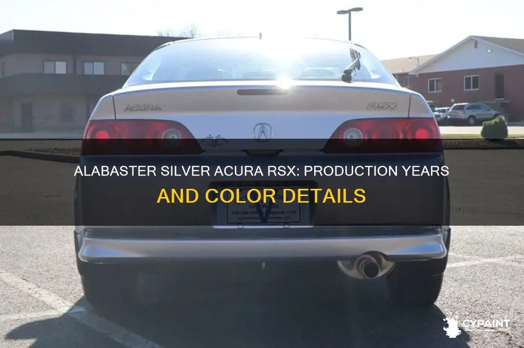what years where acura rsx painted alabaster silver