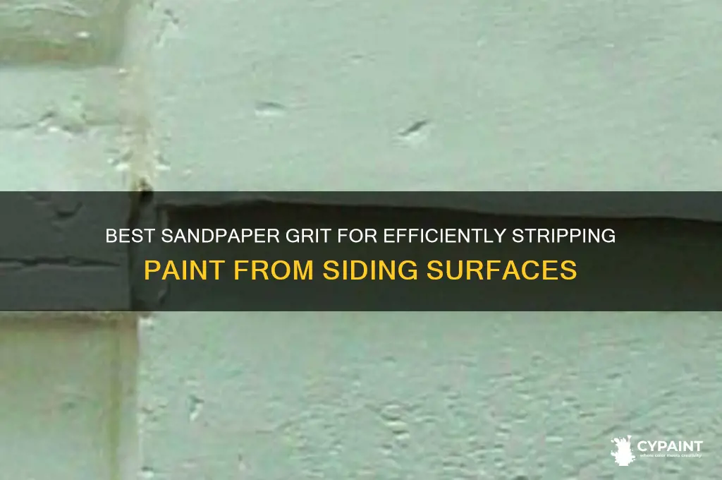 what zand paoer grit for paint stripping siding