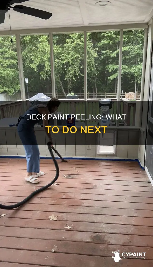 when a deck has been painted and is peeling