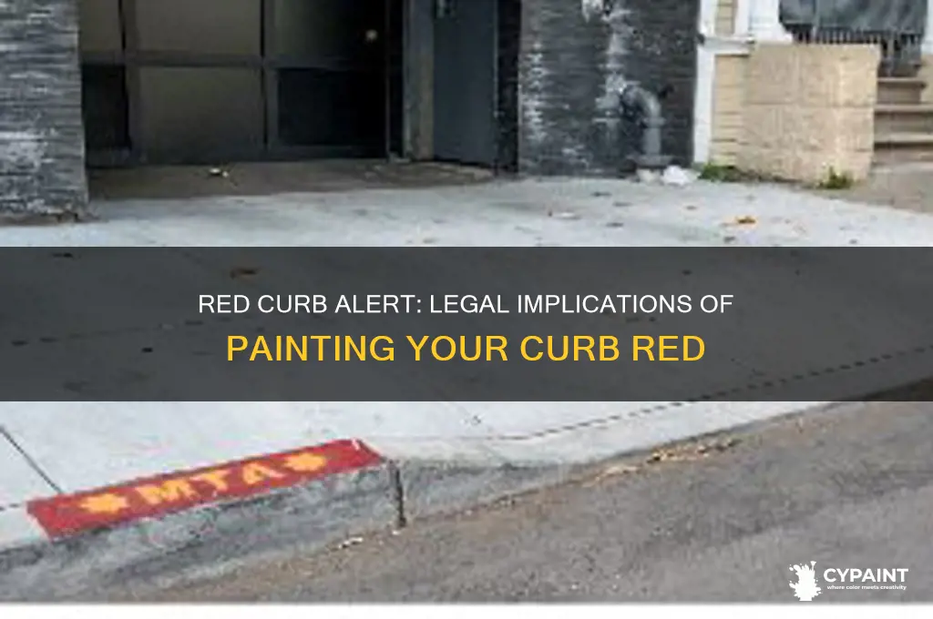 when a property owner paints a curb red