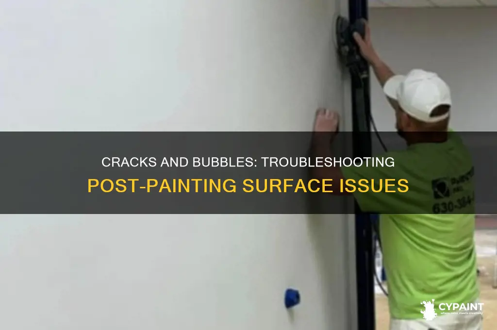 when after painting the cracks and bubbles appeared