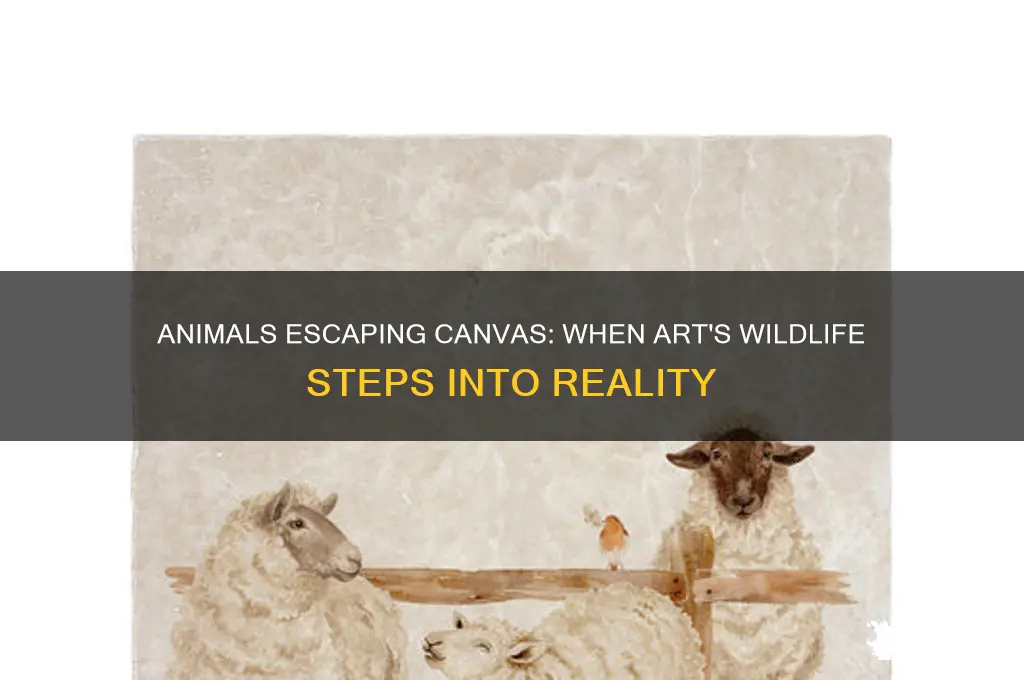 when animals walk out of their painting frame