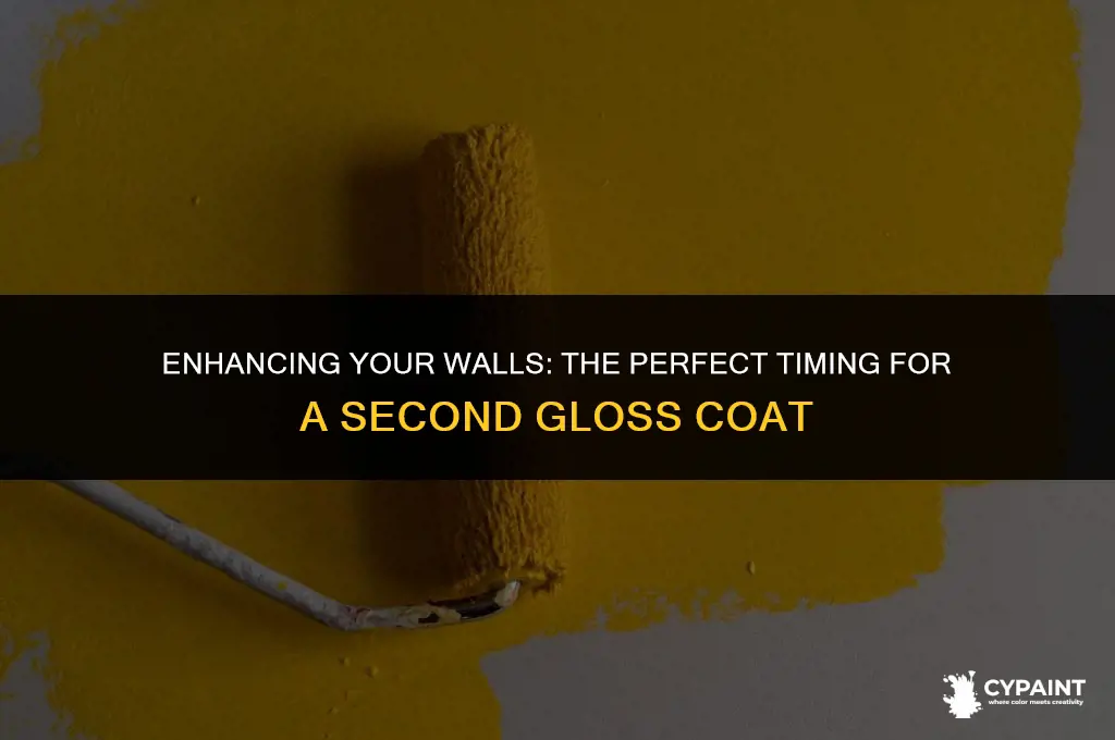 when can i apply a second coat of gloss paint