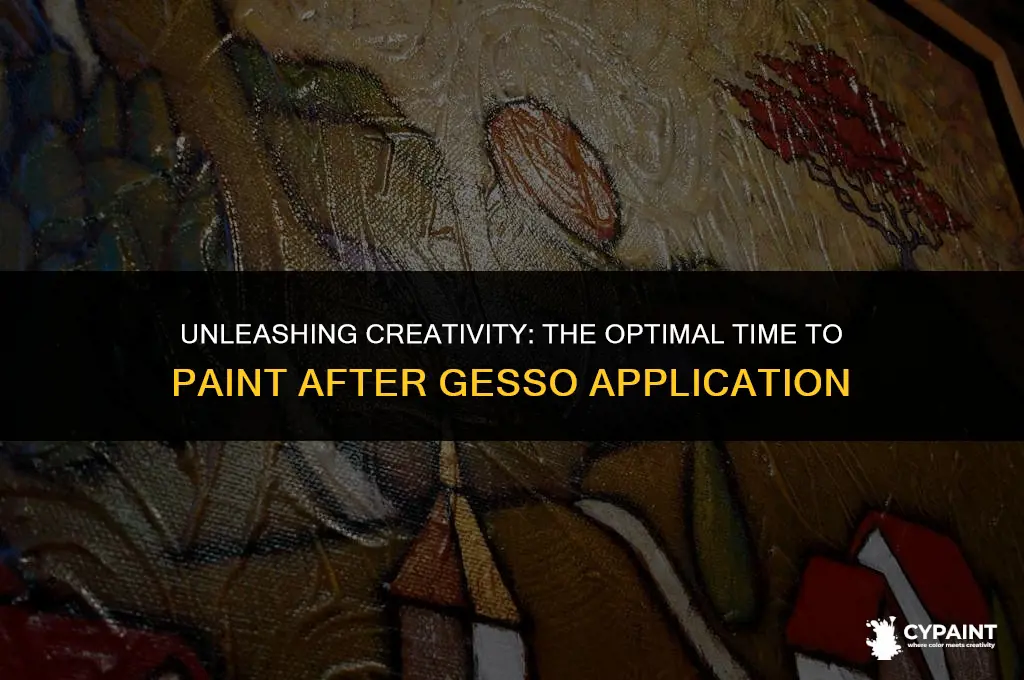 when can i begin painting after applying gesso