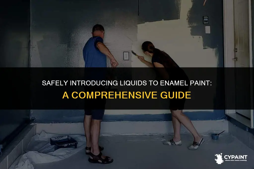 when can i expose enamel paint to liquid after painting