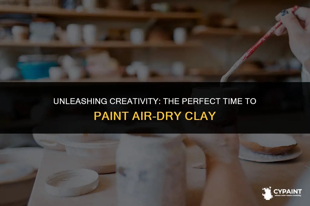 when can i paint my air dry clay