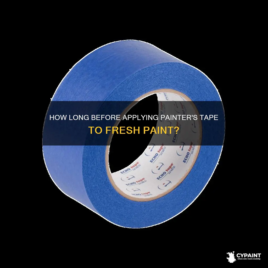 when can i put painters tape on fresh paint