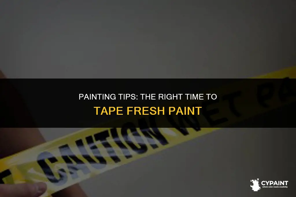when can i put tape on fresh paint