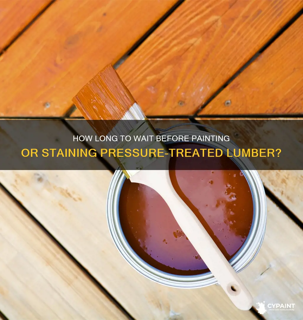 when can pressure treated lumber be painted or stained