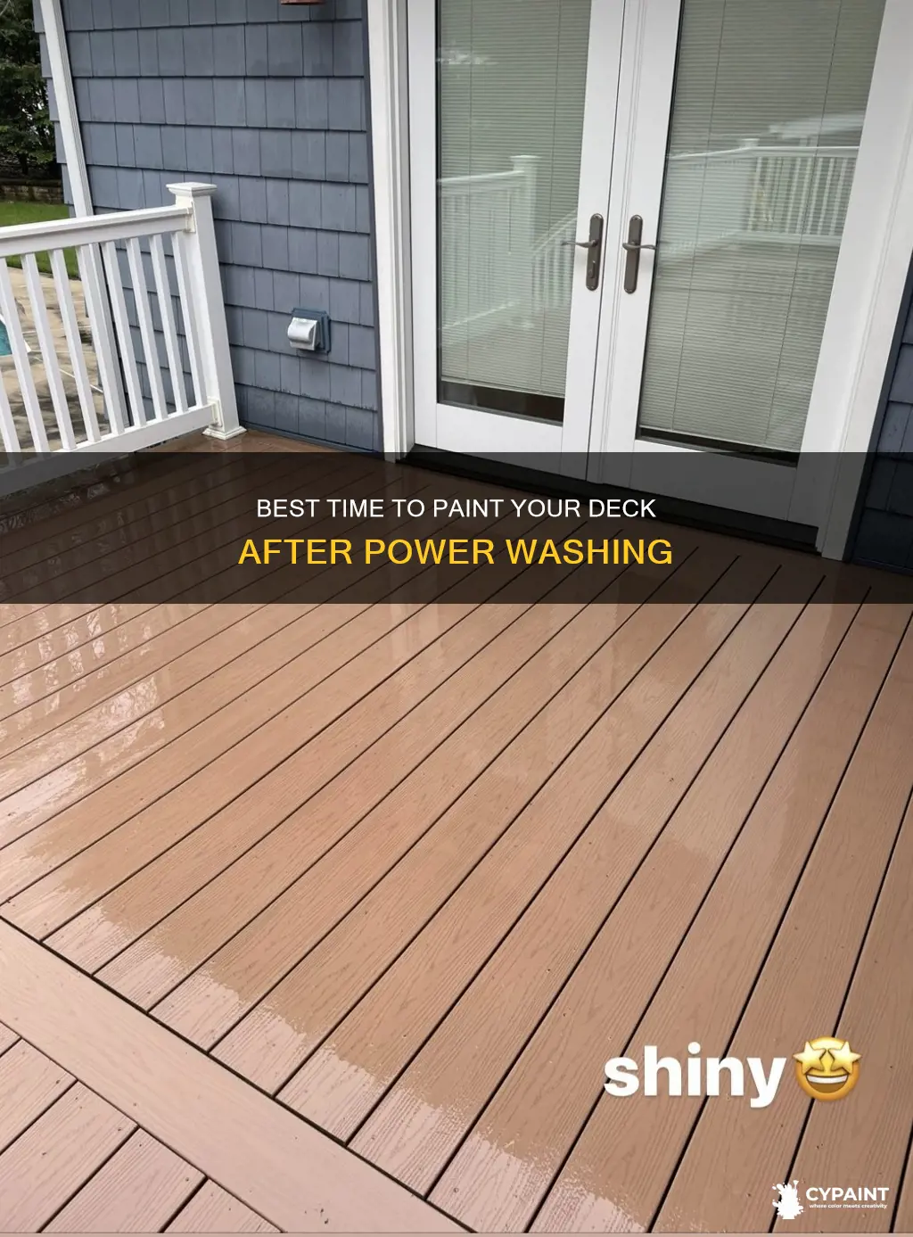 when can you paint a deck after power washing