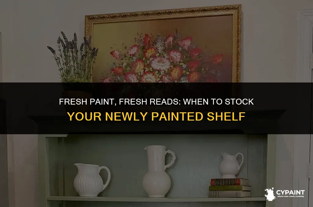 when can you put books on painted shelf