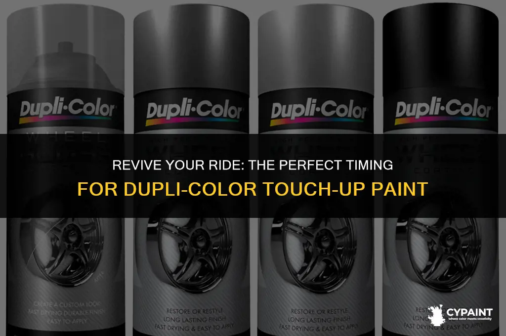 when can you wax duplicolor touch up paint