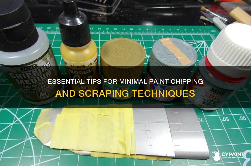 when chipping or scraping paint at a minimum