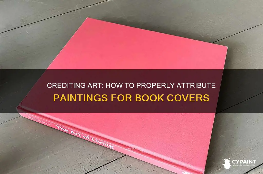when crediting a painting for a book cover