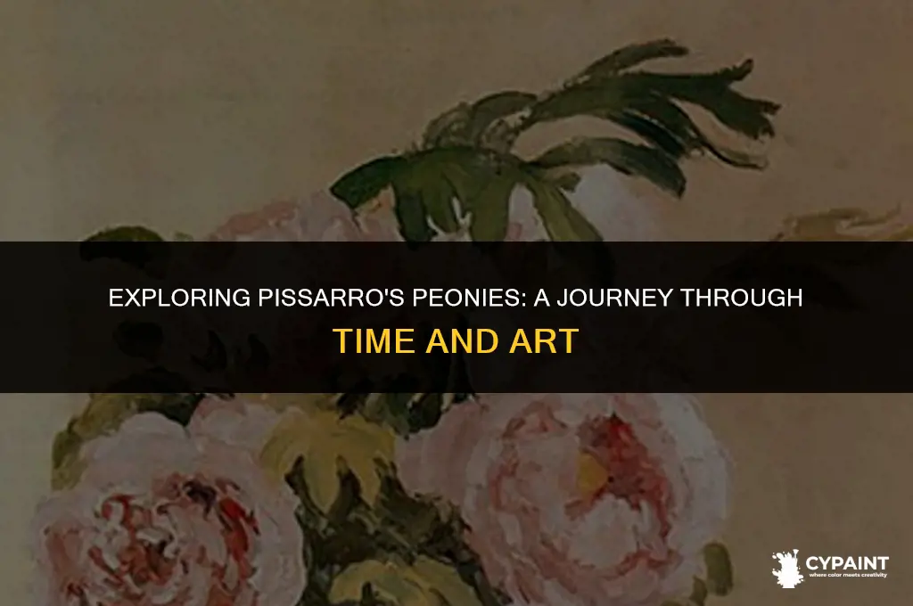 when did camille pissarro paint a vase of peonies painted