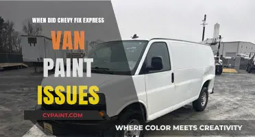 Chevy Express Van Paint Issues: When Was the Problem Resolved?