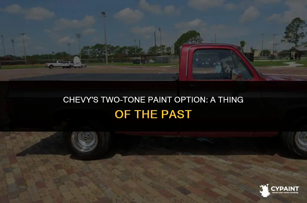when did chevy stop offering two-tone paint as an option