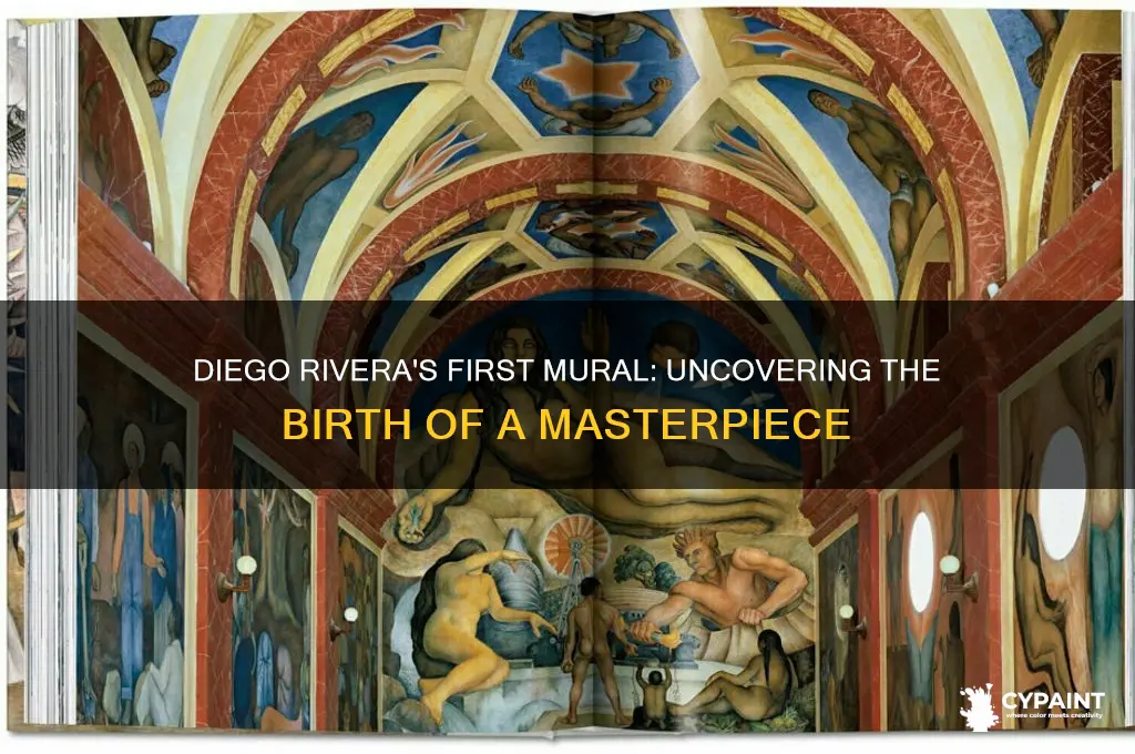 when did diego rivera paint his first mural