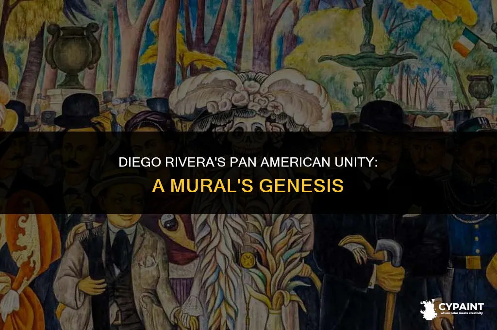 when did diego rivera start painting the pan american unity