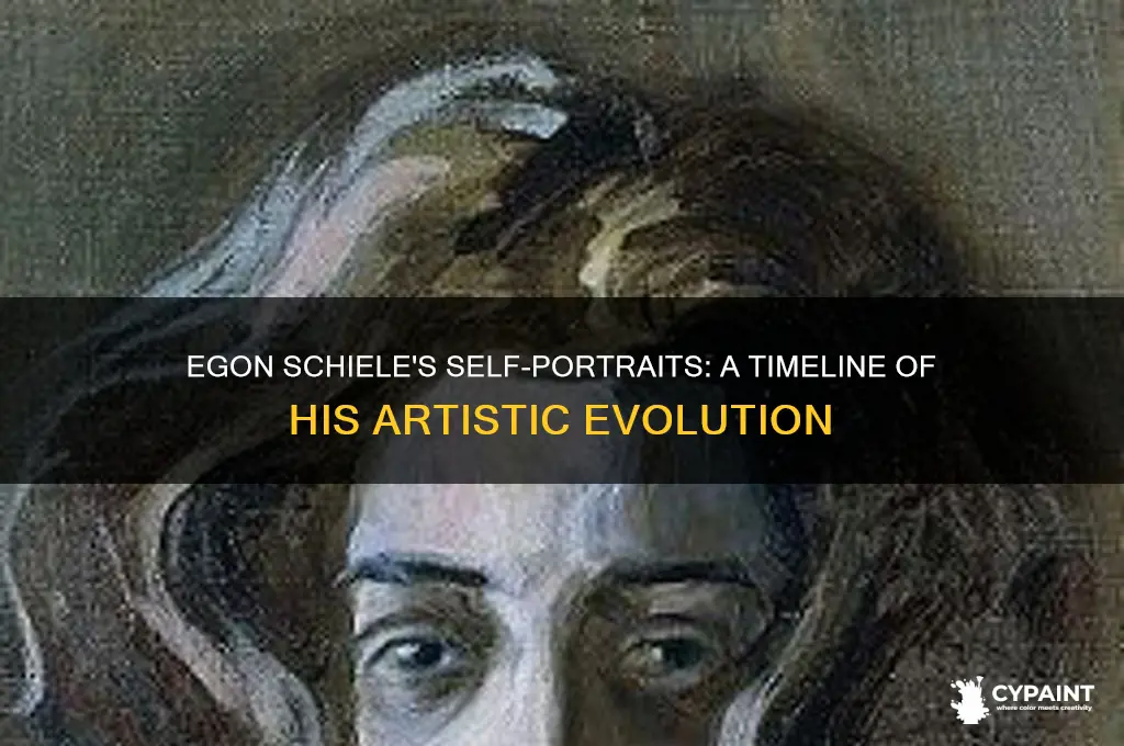 when did egon schiele paint his self portraits