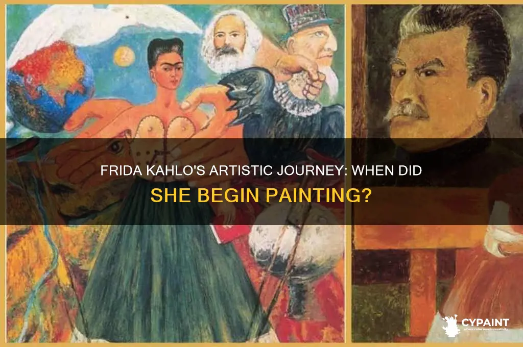 when did frida kahlo start to paint