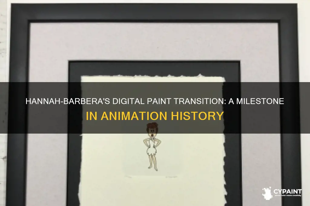 when did hannah barbara switch to diggital paint