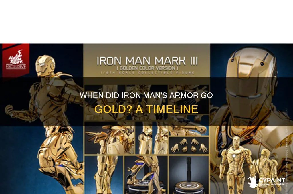 when did iron man paint his suit gold